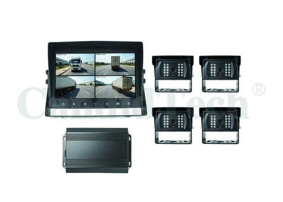 Sistema de cámara de visión envolvente de 360 ​​grados de 4 canales con detección de peatones por IA, resolución de 1080P y durabilidad a nivel de vehículo